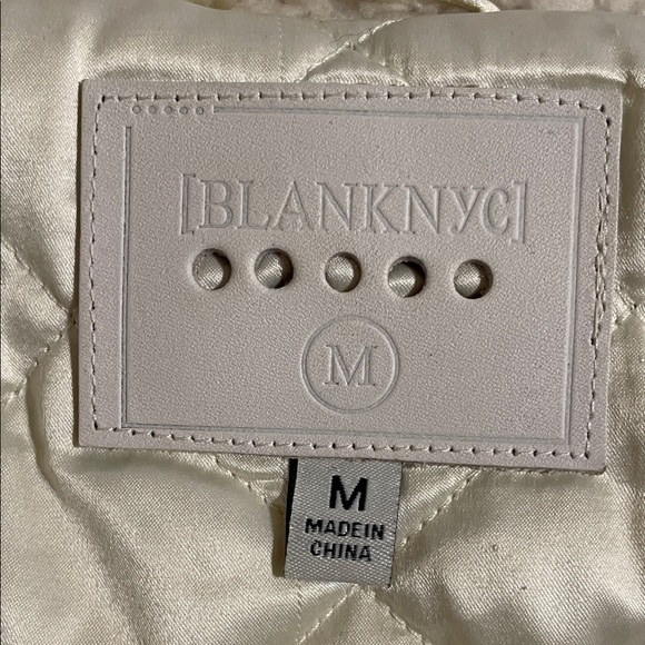 Blank NYC Cream Teddy Jacket with Black Accents - Picture 9 of 11